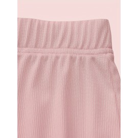 Sold Ribbed Elastic Waist Shorts, Casual Basic Shorts For Summer & Spring, Women's Clothing Sold Ribbed Elastic Waist Shorts, Casual Basic Shorts For Summer & Spring, Women's Clothing