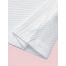 Sold Ribbed Elastic Waist Shorts, Casual Basic Shorts For Summer & Spring, Women's Clothing Sold Ribbed Elastic Waist Shorts, Casual Basic Shorts For Summer & Spring, Women's Clothing