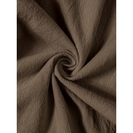 1pc Women'S Casual Polyester Shorts, Solid Color, All-Season, Woven Fabric, with Fake Drawstring Detail 1pc Women'S Casual Polyester Shorts, Solid Color, All-Season, Woven Fabric, with Fake Drawstring Detail