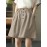 Women's Casual Cotton Shorts with Elastic Waistband and Decorative Buttons - Loose Fit, Solid Color, Machine Washable