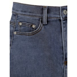Mini Denim Skirt with Slash Pockets - Women's Denim Skirts for Casual Wear, Versatile, Basic, Washed Blue, Pocket Details, Easy to Style - Perfect for Daily Life, Outdoor Activities, and Travel Mini Denim Skirt with Slash Pockets - Women's Denim Skirts for Casual Wear, Versatile, Basic, Washed Blue, Pocket Details, Easy to Style - Perfect for Daily Life, Outdoor Activities, and Travel