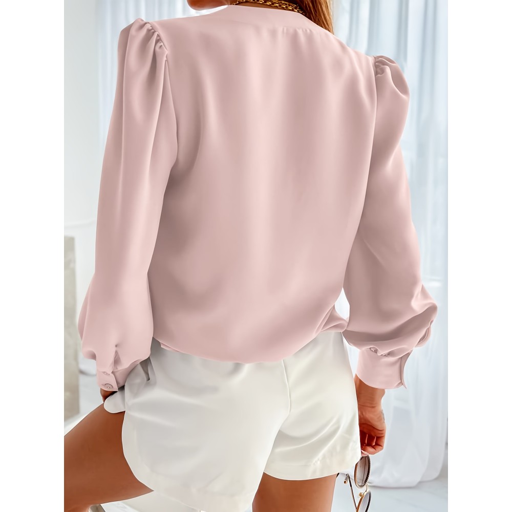 Women's Business Casual Tops Summer Long Sleeve Silk Button Down Shirts V Neck Chiffon Blouses Women's Business Casual Tops Summer Long Sleeve Silk Button Down Shirts V Neck Chiffon Blouses